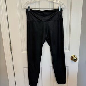 Athleta Shiny Black High-Waisted Leggings
